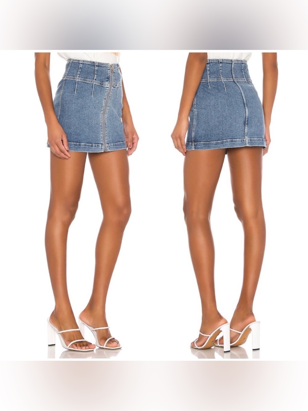 Free People We The Free Virgo Mini Skirt Women's Size 26 Sierra Wash Denim